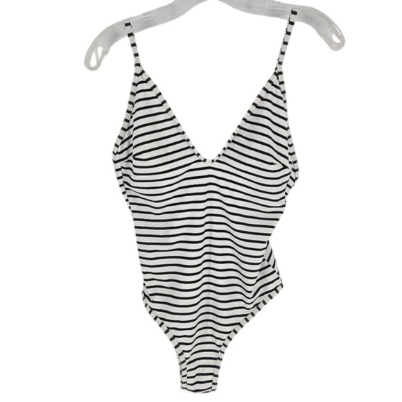 Cupshe Lasting Appeal Stripe One Piece Swimsuit Nautical Striped Bathing Suit S - Picture 1 of 16